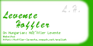 levente hoffler business card